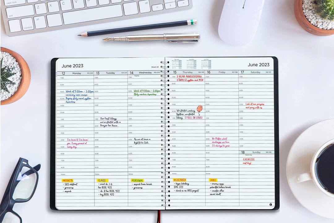 2023 Planner Weekly and Monthly – Hourly Appointment Book 2023 – Softcover, Twin-Wire Binding – Teacher Planner, Simple Design for Productivity – 8.5 x 11