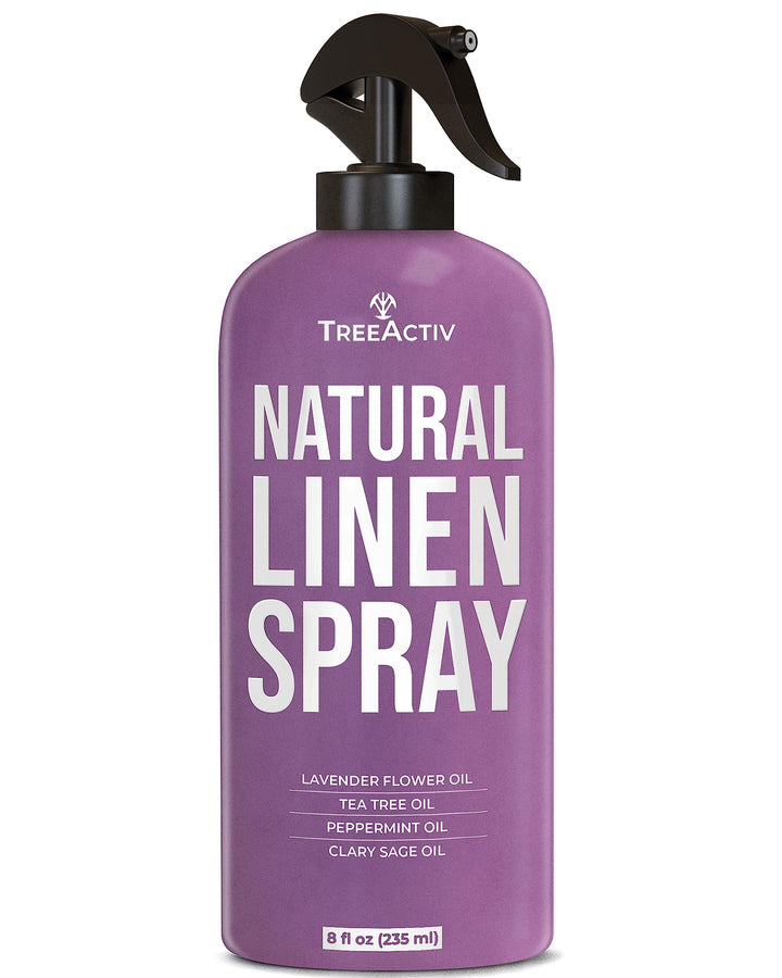 Natural Linen Spray, 8 fl oz, Lavender Spray for Sleep, Linen Spray for Beddings, Pillows, and Sheets, Lavender Bed Spray with Lavender and Tea Tree, Pillow Mist Freshener, 2000+ Sprays