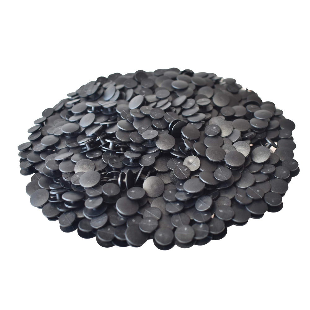 250pcs Black Buckle Plastic Button Accessories Charm Backs for Flat Shoe Charms and Wristband Charms Back Factory DIY Ornaments