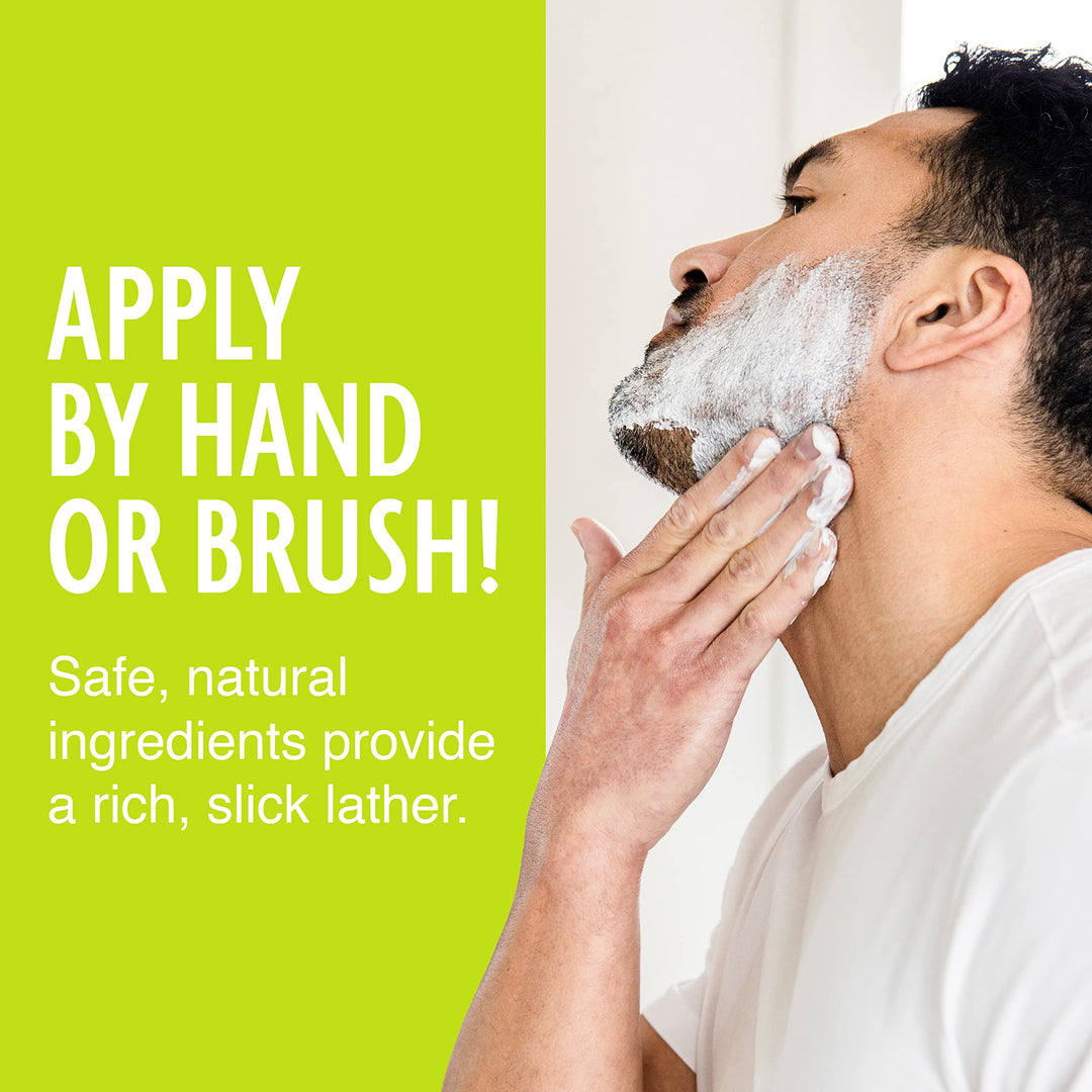 Natural Shaving Cream - Shea Butter + Vitamin E Shave Cream for Hydrated Sensitive Skin - Clean Formula for a Smooth, Anti-Redness + Irritation-Free Shave Cream (3.4 Oz)