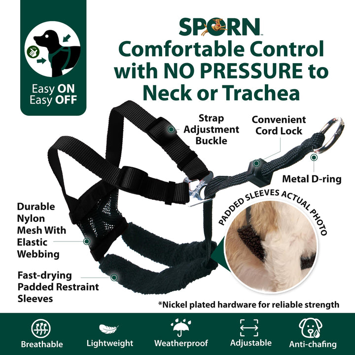 No Pull Dog Harness Medium Sized Dog, Black Mesh Dog Harness, Durable Nylon Anti Pull Dog Harness Medium Size Dog, Breathable & Easy Medium Dog Harness, Provides to Medium Breeds