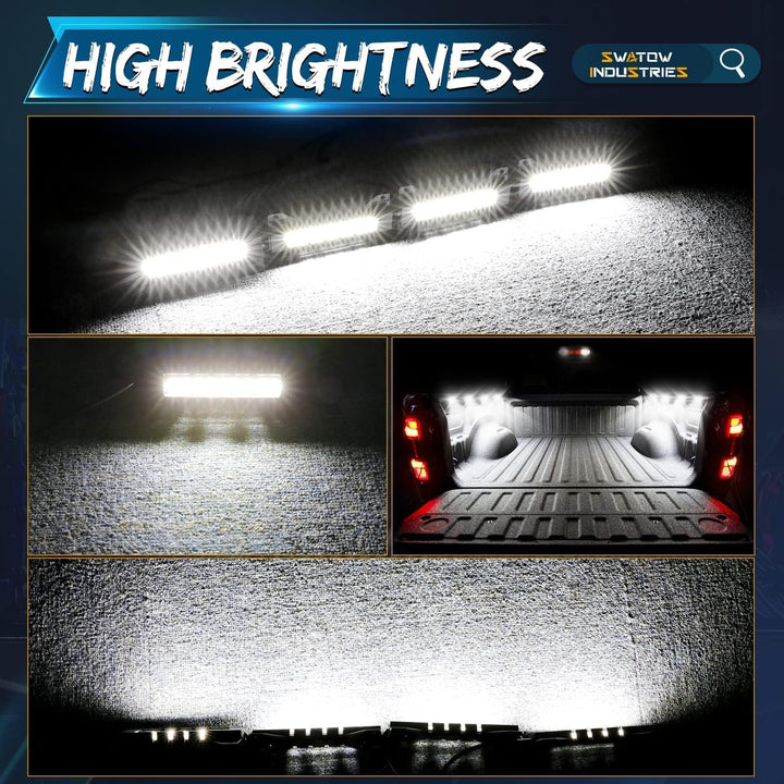 Truck Bed Lights, LED Truck Bed Lights Rear Cargo Lights Pickup Truck Accessories Trunk Lights for Pickup Truck RV SUV Vans Car Boats-4 Pods