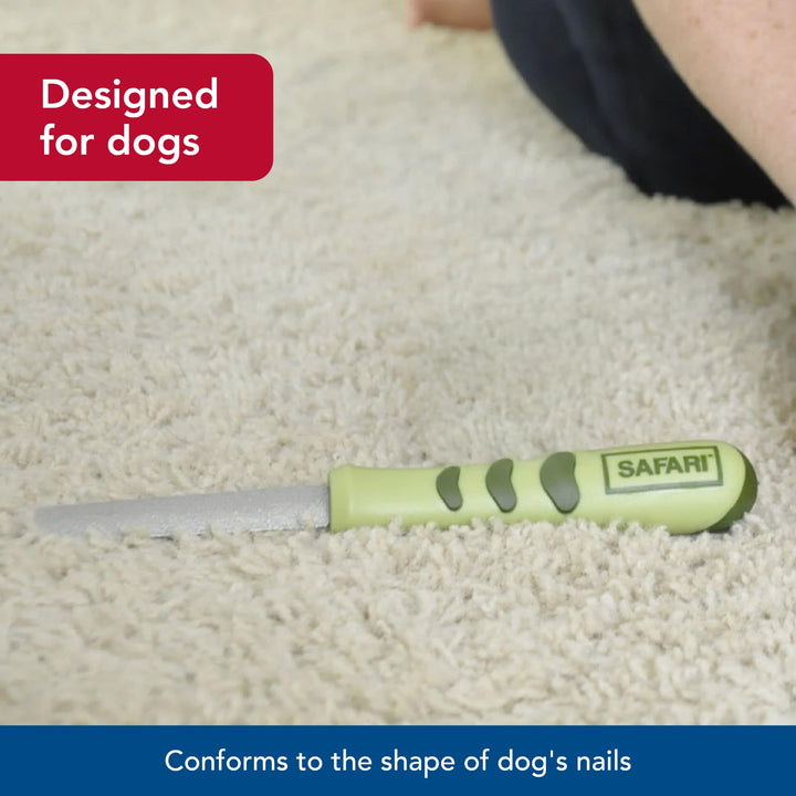 Pet Safari Dog Diamond Nail File - Diamond Finish for Smooth Nails - Removes Burs from Outdoor & Indoor Dogs - One Size