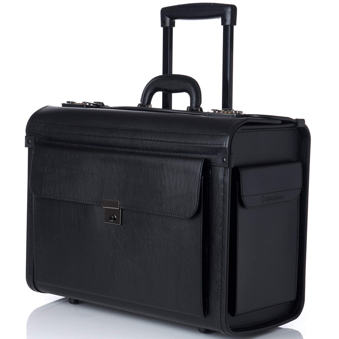 Rolling 17 Laptop Briefcase on Wheels Attache Lawyers Case Legal Size