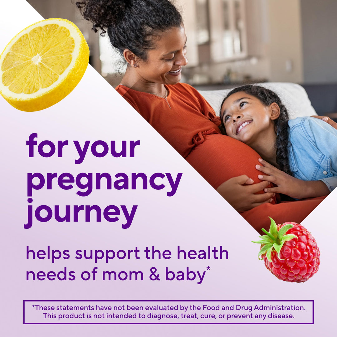 vitafusion PreNatal Gummy Vitamins, Raspberry Lemonade Flavored, Pregnancy Vitamins for Women, With Folate and DHA, America’s Number 1 Gummy Vitamin Brand, 45 Day Supply, 90 Count (Pack of 1)
