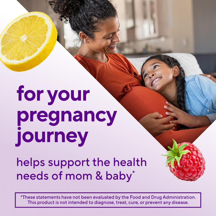 vitafusion PreNatal Gummy Vitamins, Raspberry Lemonade Flavored, Pregnancy Vitamins for Women, With Folate and DHA, America’s Number 1 Gummy Vitamin Brand, 45 Day Supply, 90 Count (Pack of 1)