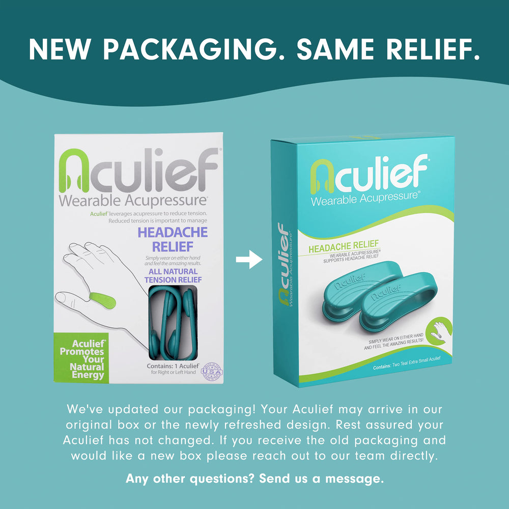 2-Pack Natural Headache, Migraine, Tension Relief Wearable, Supporting Acupressure Relaxation, Stress Alleviation, Tension Relief and Headache Relief, Portable Migraine Relief Kit (Teal)