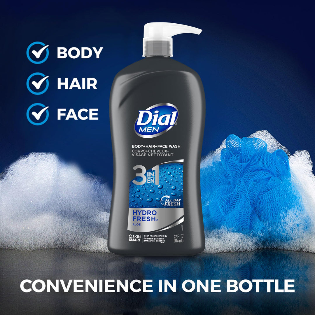 Men 3in1 Body, Hair and Face Wash, Hydro Fresh, 32 fl oz