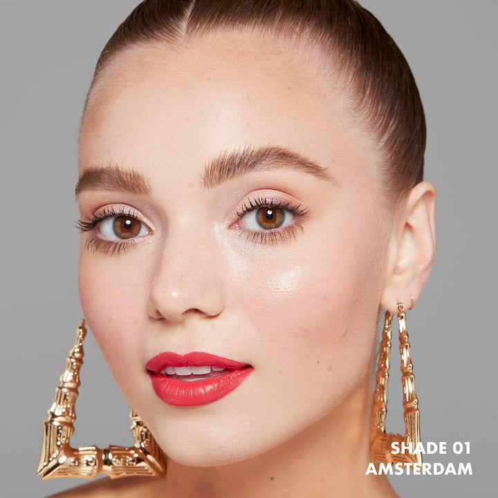 Soft Matte Lip Cream, Lightweight Liquid Lipstick - Amsterdam (Pure Red)