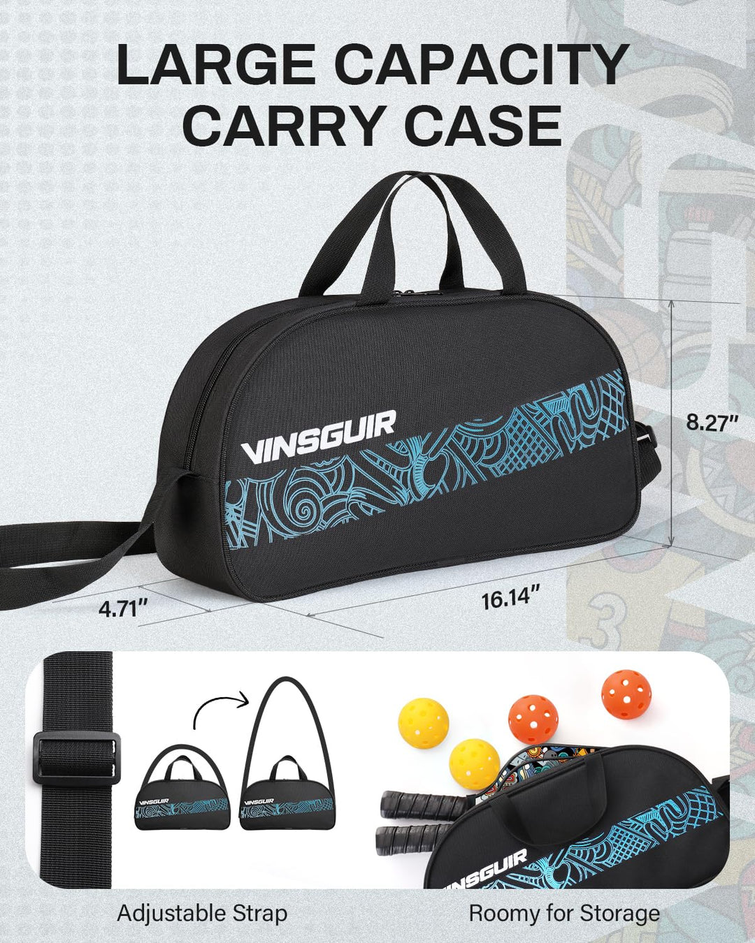 Pickleball Paddles Set, USAPA Approved Pickle Ball Paddle Set of 2 with 4 Pickleball Balls and Bag, Pickleball Rackets Gifts for Women Men Beginners