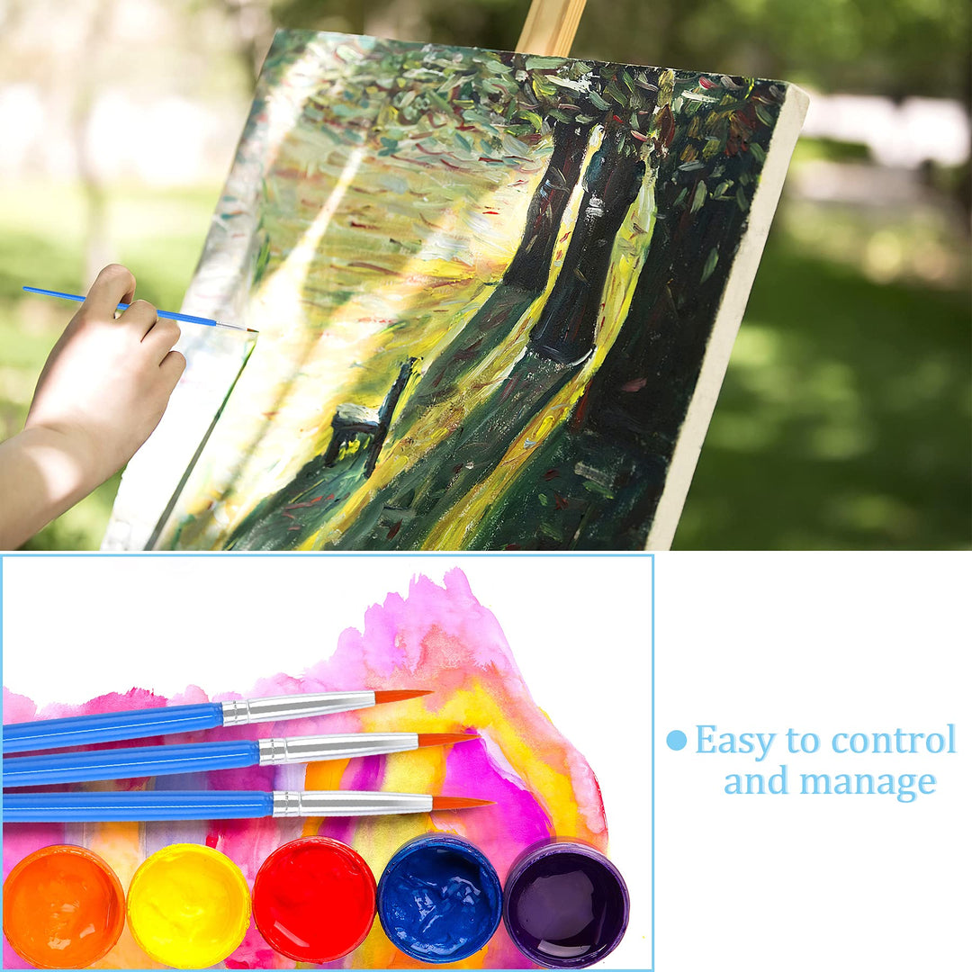 30 Pcs Round Paint Brushes, Small Brush Bulk for Miniature Detail Painting