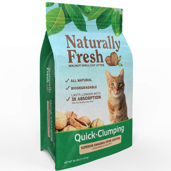 Cat Litter Made From Walnut Shells, 1-2 Cats, Unscented, Upcycled, Easy Scooping, Sustainable, 26 Lbs