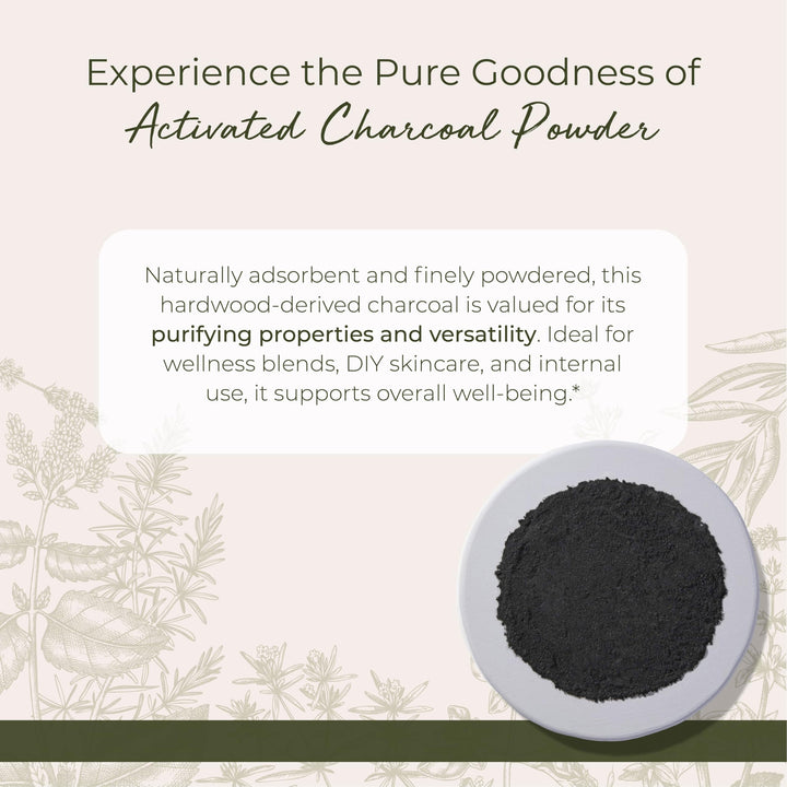 Activated Hardwood Charcoal Powder - Use for Teeth Whitening, Face Masks, Skin Care, & Cleaning, Food Grade as a Processing Aid, Certified Kosher, Non-GMO - Bulk 1 lb Bag