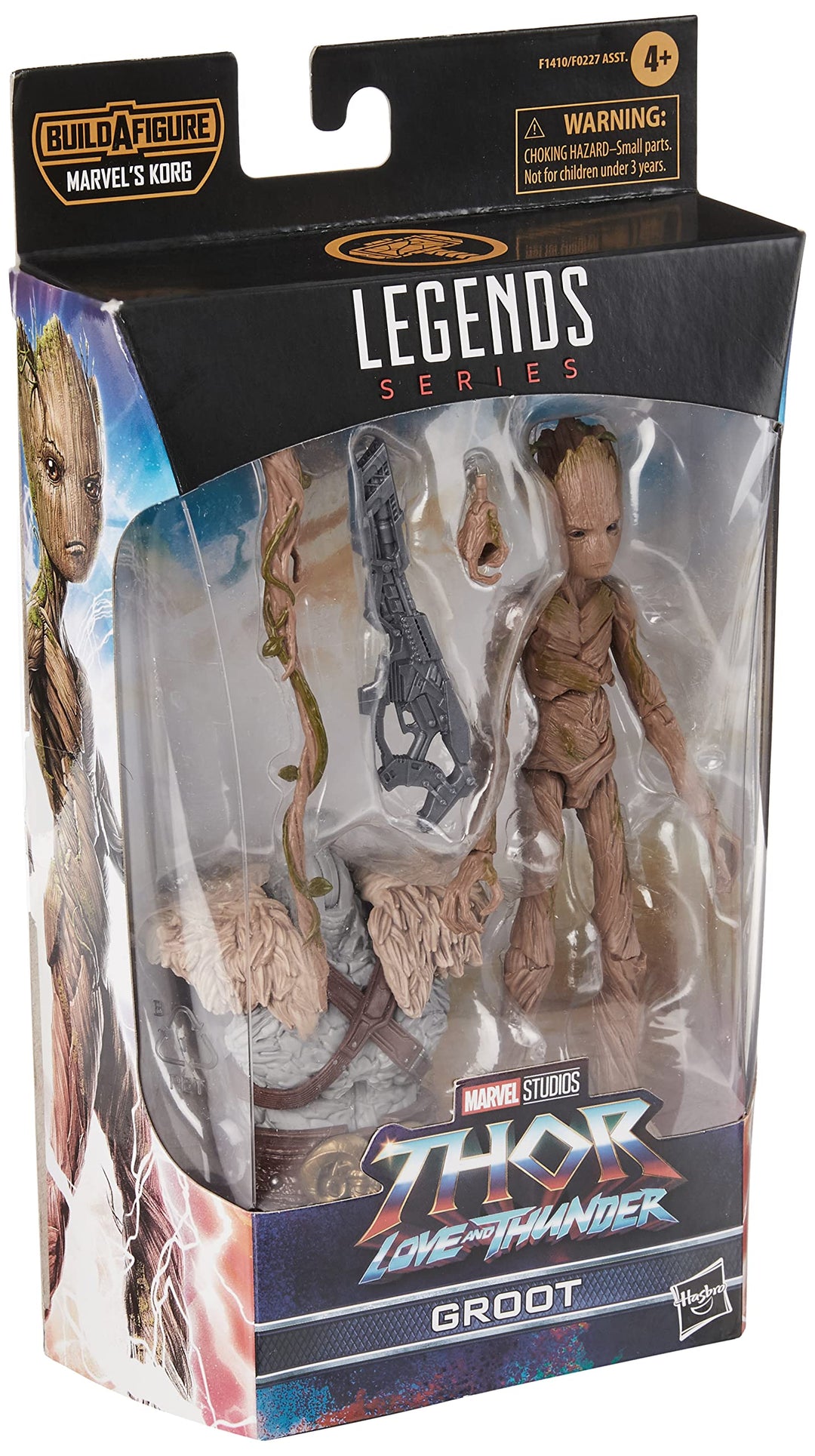 Legends Series Thor: Love and Thunder Groot Action Figure 6-inch Collectible Toy, 4 Accessories, 1 Build-A-Figure Part
