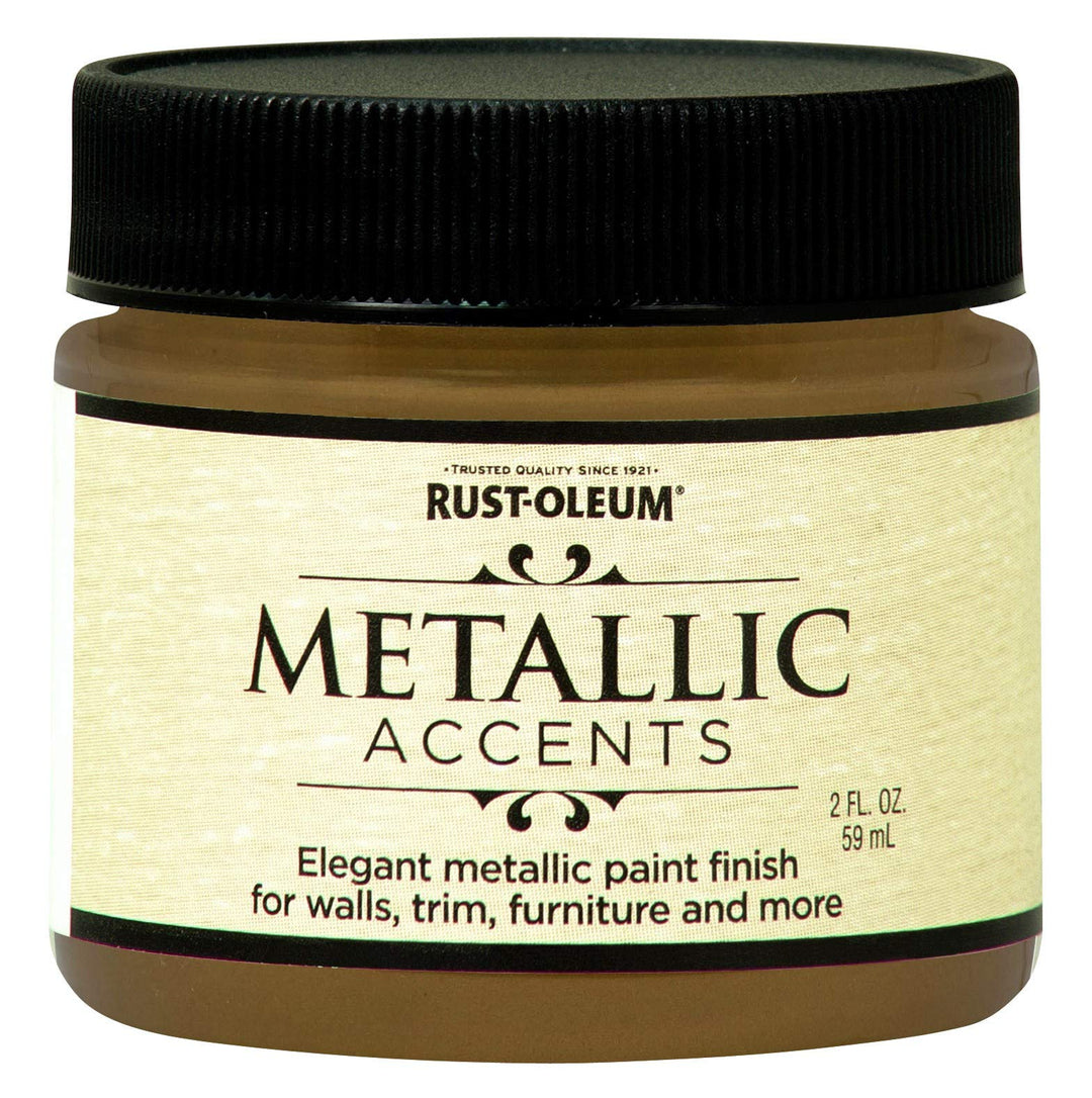 255328 Metallic Accents Paint, 2 oz Trial Size, Gold Mine