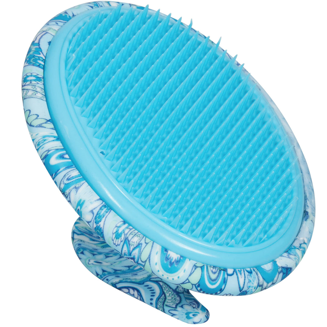 Body Brush for Razor Bumps and Ingrown Hairs Treatment - 1pk Skin Exfoliator for Body Shaving Irritation, Strawberry Legs, Armpit, Bikini Line - Blue