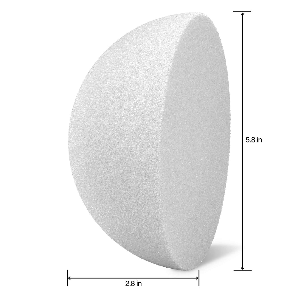 Styrofoam Half Ball 6 White