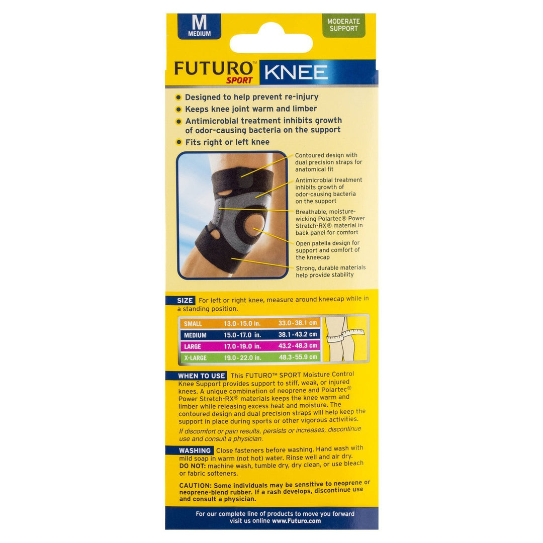 FUTURO Performance Knee Support, Ideal for General Support and Exercise, Medium