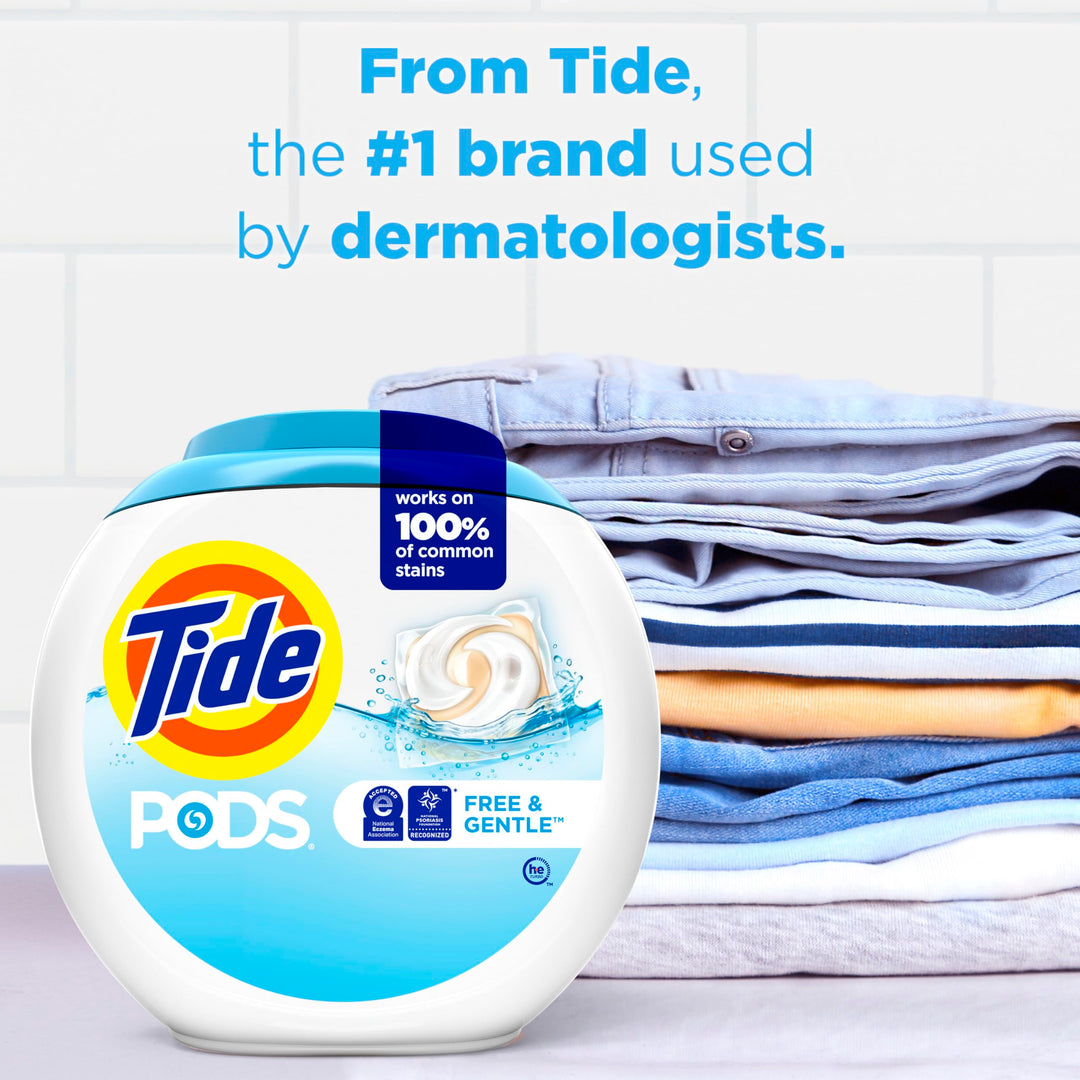 PODS Free & Gentle Laundry Detergent Soap Pods, 81 count