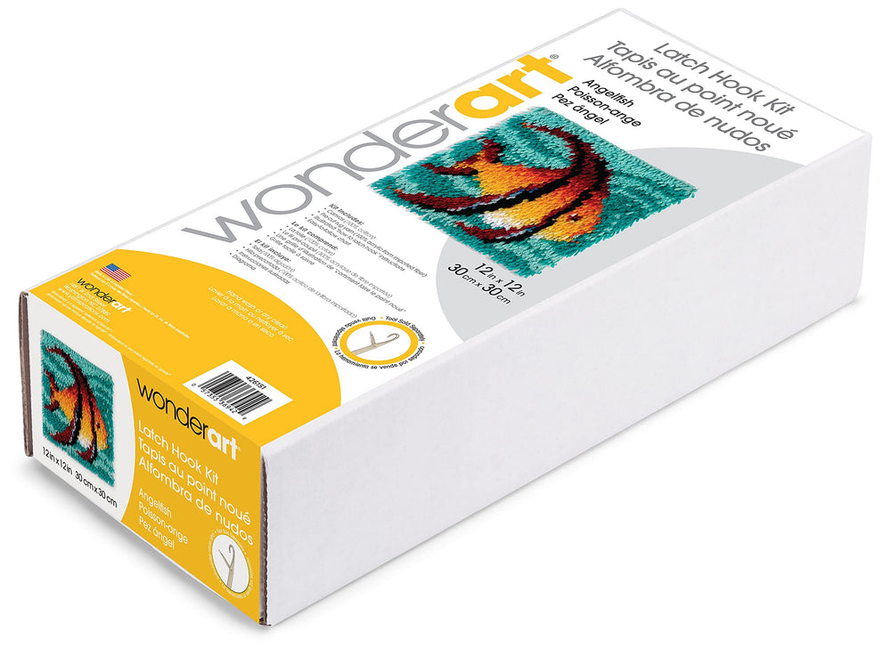 Wonderart Angel Fish Latch Hook Kit, 12 X 12