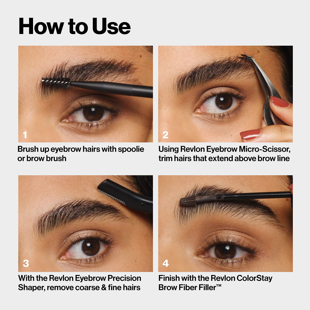 Revlon Precision Eyebrow Shaper, Reusuable, Easy to Remove Unwanted Hairs, Japanese Steel with Protective Shield