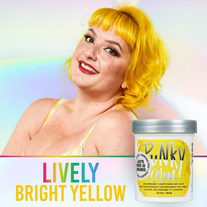 Jerome Russell Semi Permanent Hair Color Conditioning, 100ml - Bright Yellow (Pack of 1)