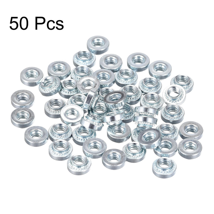 Self -Clinching Nuts,#6-32 x 0.1-Inch Carbon Steel with Zinc Plating Rivet Nut Round Head Steel Metal Sheet Mounting Hardware Fastener 50pcs