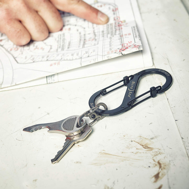 LSB4-11-R3 S-Biner Slide Lock Carabiner, Black, #4-75lb