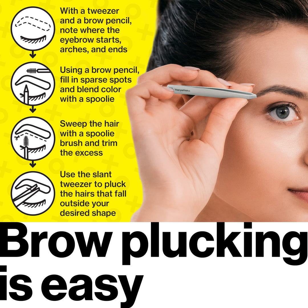 Pluckit - Professional Tweezers Set - Slant + Pointed Precision Tips