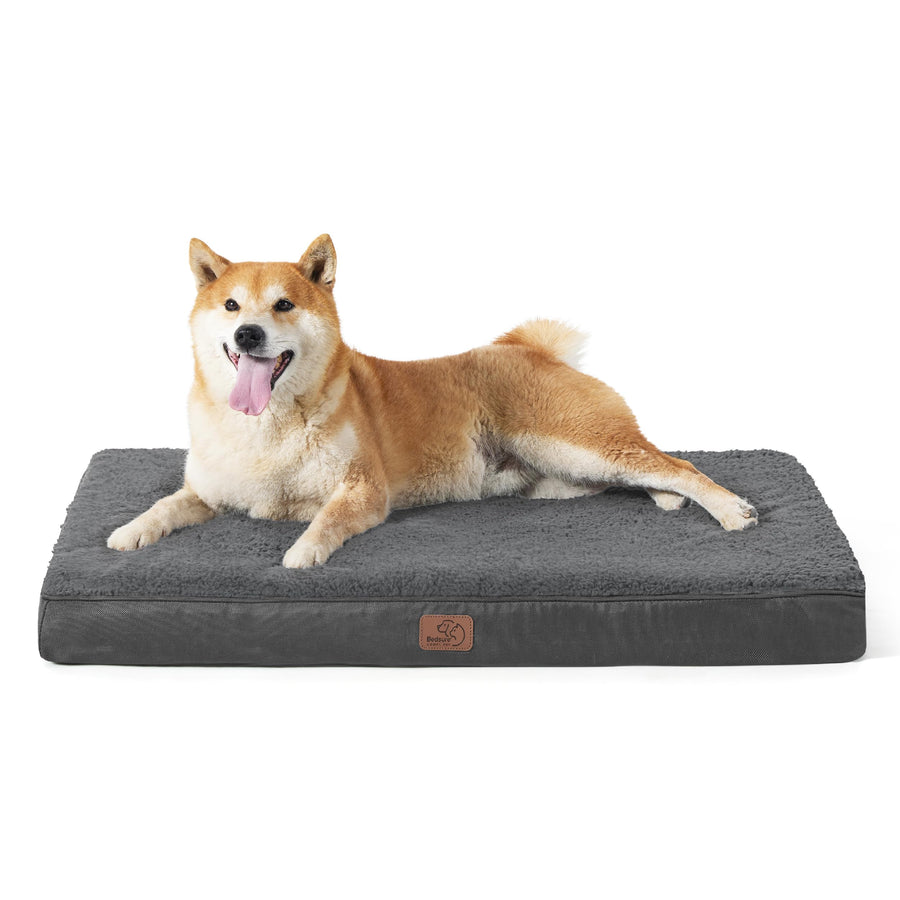 Dog Bed for Large Dogs - Orthopedic Waterproof Puppy Beds with Removable Washable Cover, Egg Crate Foam Pet Mat, Suitable for Pet Up to 65 lbs
