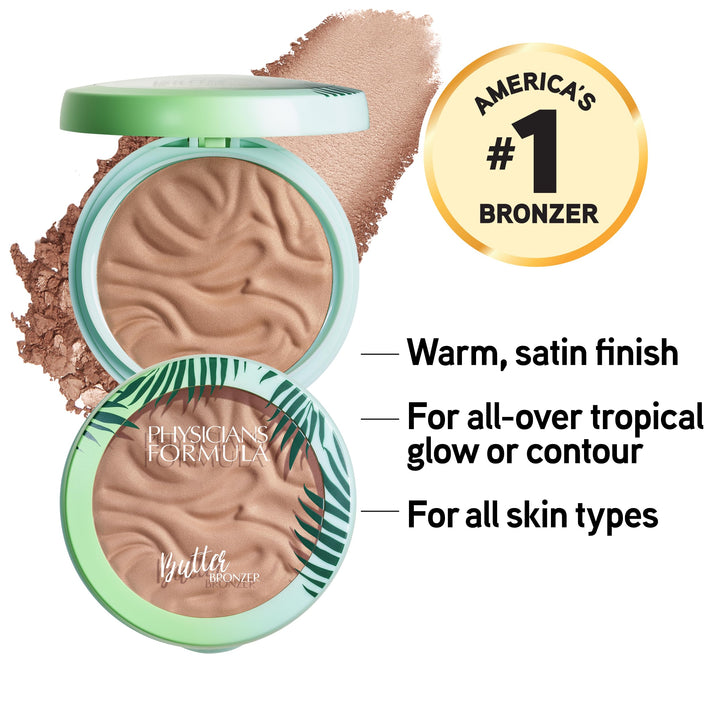 Murumuru Butter Bronzer, Moisturizing, Nourishing Murumuru Butter for Silky Glow, Dermatologist Tested, Hypoallergenic, Vegan & Cruelty-Free - Light Bronzer