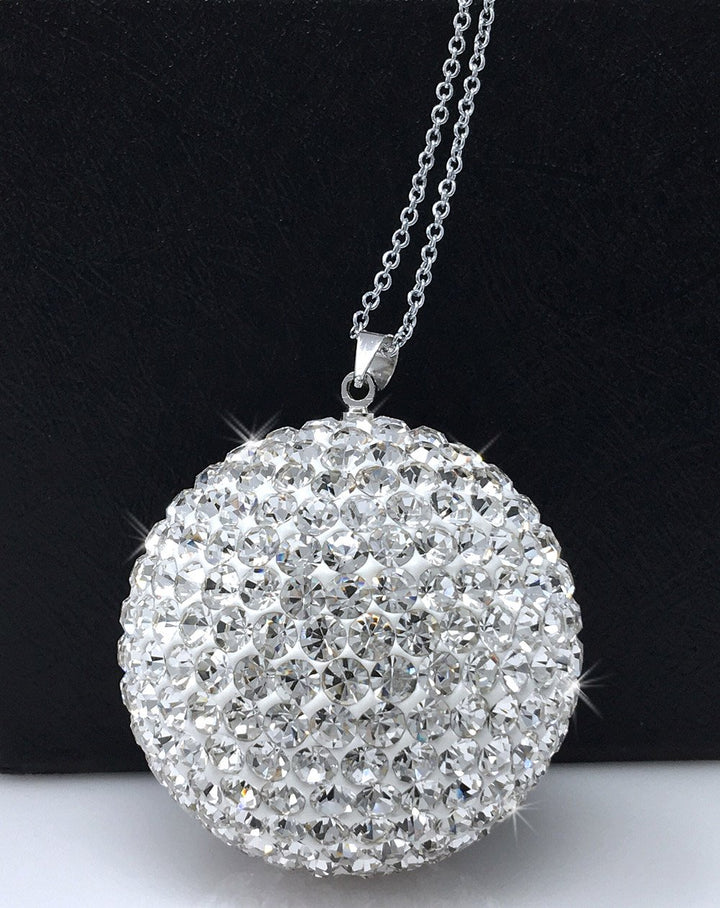 Crystal Ball Car Rear View Mirror Charm, Rhinestone Hanging Car Ornament, Bling Car Accessories for Women, Crystal Sun Catcher Ball Ornament, Car Interior Glam Decoration Charm(Silver)