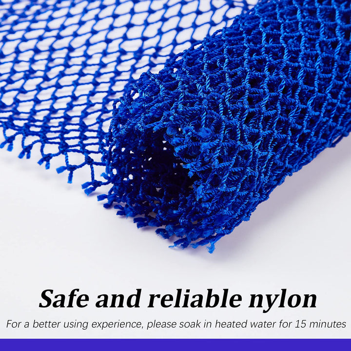 2 Pieces African Net Sponge African Body Exfoliating Net African Net Bath Exfoliating Shower Body Scrubber Back Scrubber Skin Smoother for Daily Use or Stocking Stuffer (Blue)