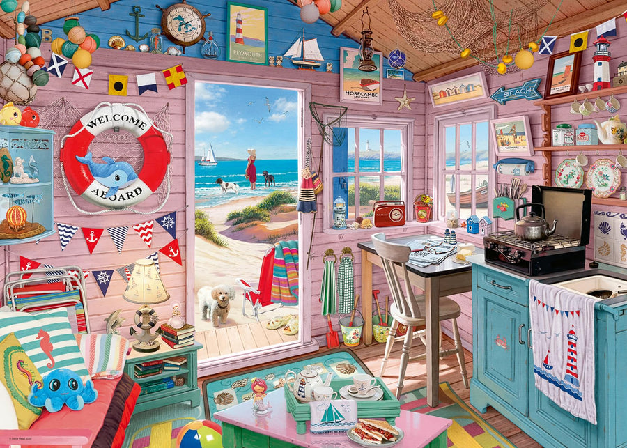 My Beach Hut Jigsaw Puzzle - 1000 Piece Puzzle for Adults and Kids | Unique Softclick Technology | Vibrant, Glare-Free Imagery | FSC-Certified Materials