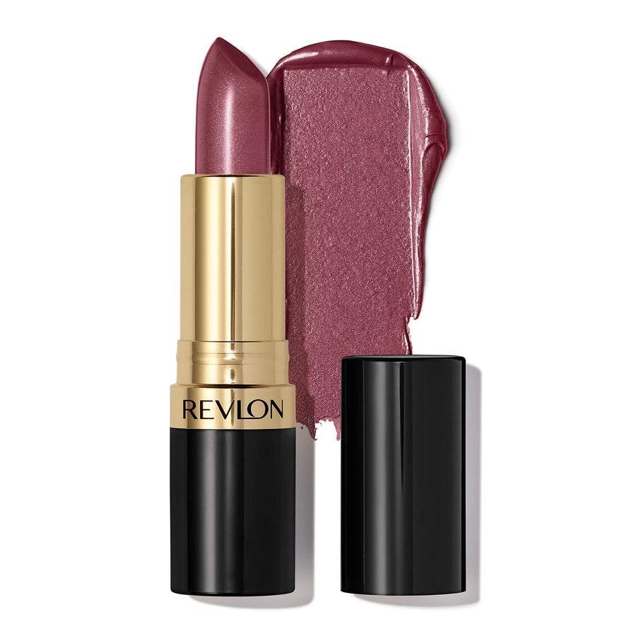 Revlon Super Lustrous Lipstick, High Impact Lipcolor with Moisturizing Creamy Formula, Infused with Vitamin E and Avocado Oil in Plum / Berry Pearl, Plumalicious (465)