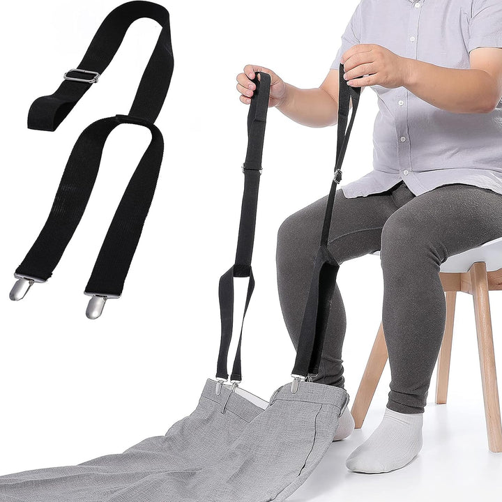 Metal Clip Dressing Aid - 2Pcs, 2nd Gen, Adjustable 26-41 Inches - Ideal for Elderly, Disabled, Seniors, Pregnant Women, and Handicapped Individuals.