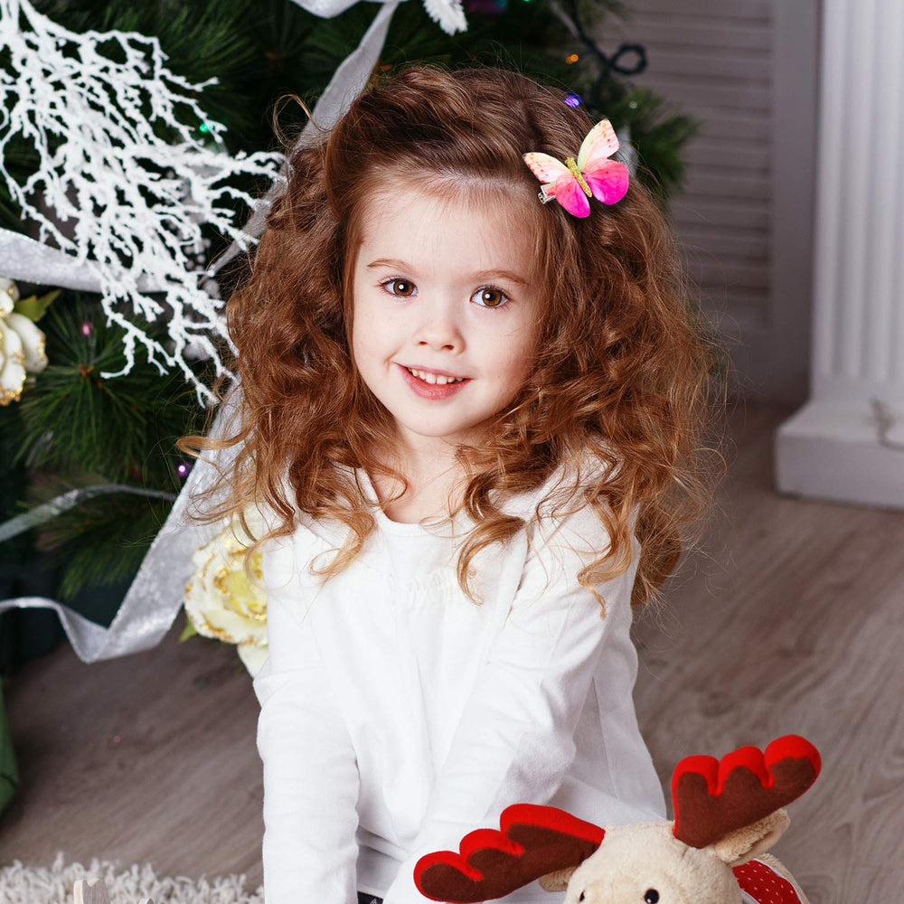 16 Pieces Butterfly Clips Baby Hair Clips Butterfly Glitter Barrette for Women Girl and Infant, 8 Styles