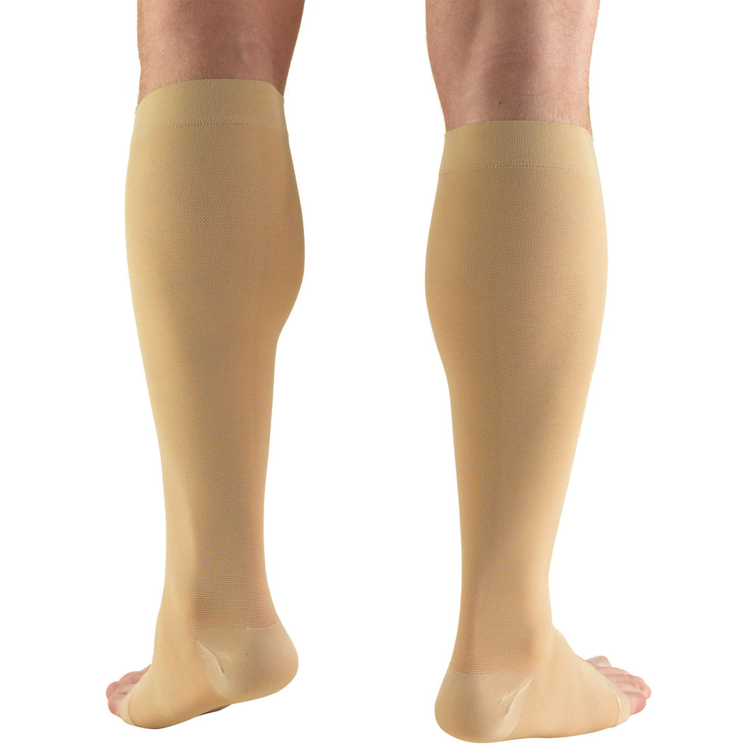 Truform Open Toe, Knee High 20-30 mmHg Compression Stockings, Beige, X-Large