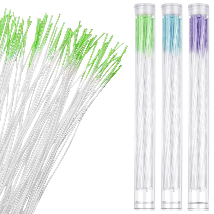 180 Pcs Earrings Hole Cleaner, Piercing Cleaner Floss, Rose Fragrance Odor Removal Ear Care, Piercing Floss Disposable Aftercare Piercing, Ear Piercing Cleaning Tool(Purple, Green, Blue)