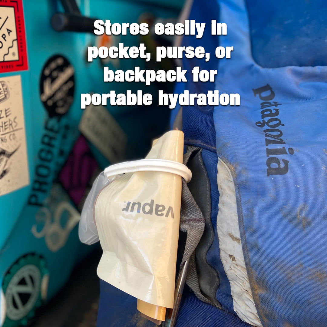 , Collapsible Water Bottle- 1 Liter, 33 Ounces- Reusable Leak Proof Water Bottles with Carabiner for Working Out, Camping, Backpacking, Hiking & Travel, Malibu Teal, Gradient Anti-Bottle