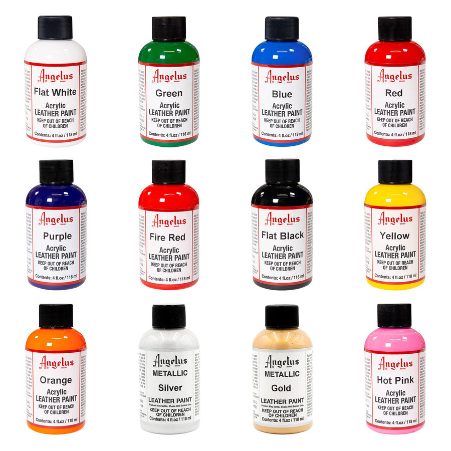 Leather Paint Set of 12 4 oz