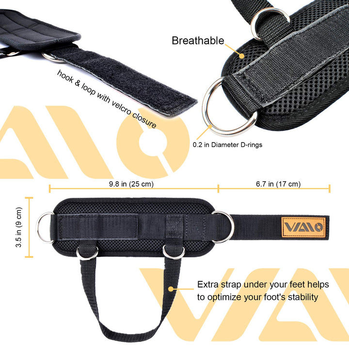 Ankle Straps for Cable Machines,Adjustable Comfort fit Neoprene, Reinforce Double D-Ring - Premium Ankle Cuffs to Improve Abdominal Muscles, Lift The Butts, Tone The Legs for Men & Women