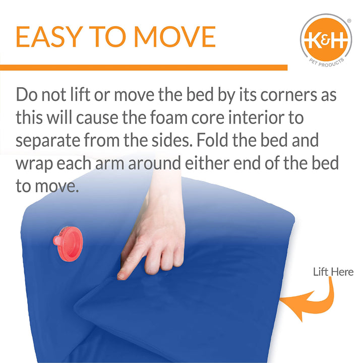 K&H Pet Products Cool Bed III Dog Cooling Mat, Indoor Outdoor Cooling Beds for Medium Dogs, Chilling Pet Pad for in Home, Outdoor Houses, Crates, Yards, Porches - Medium 32 X 22in Chill Blue