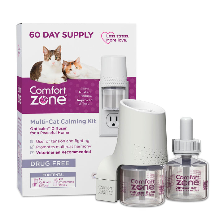 Multi Cat Calming Diffuser: 1 Pheromone Diffuser & 2 Refills (60 Days)