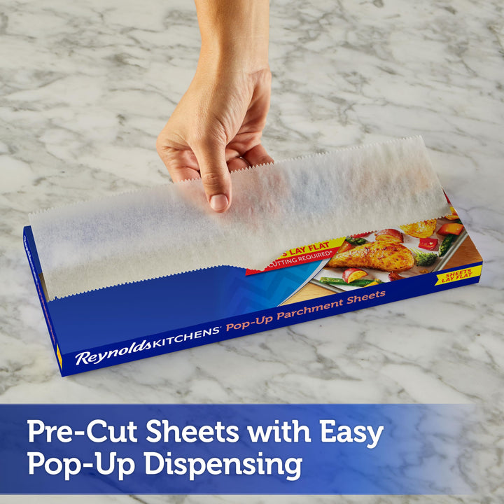 Kitchens Pop-Up Parchment Paper Sheets - 10.7x13.6 Inch, 35 Sheets