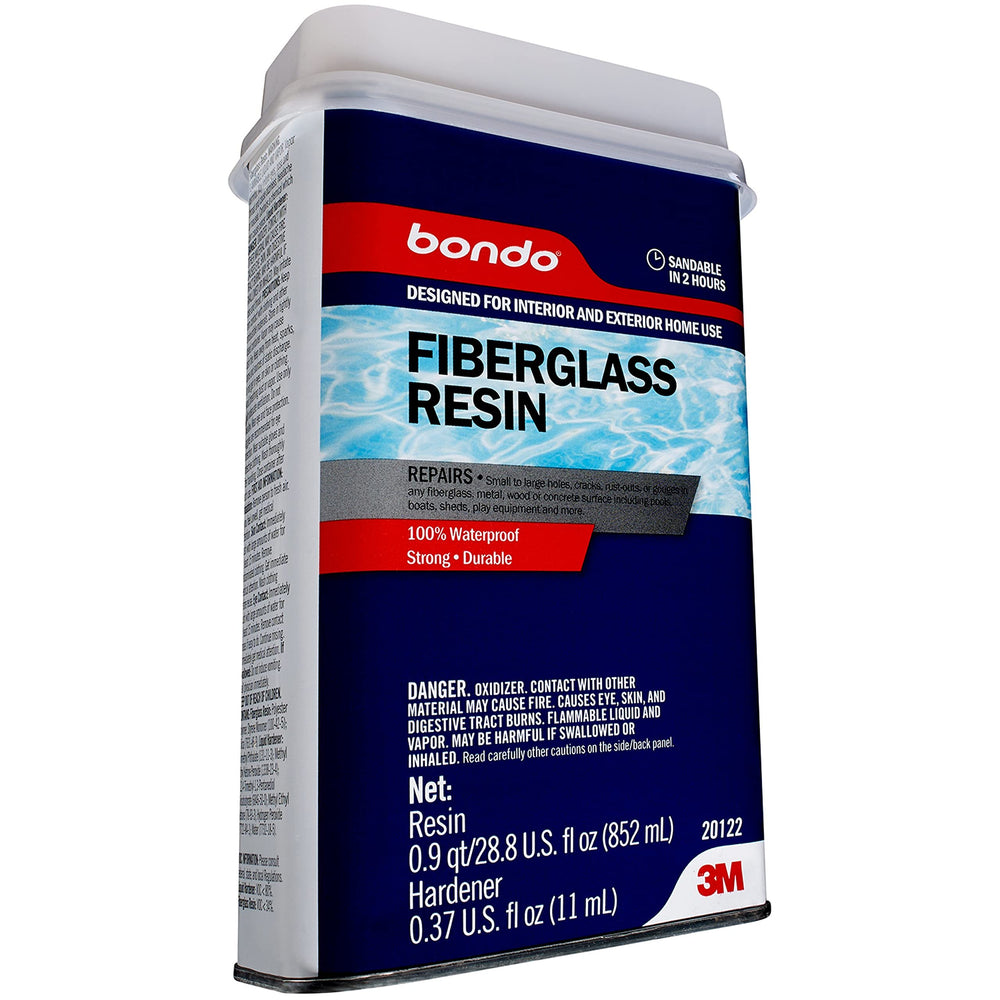 Bondo Fiberglass Resin, Interior and Exterior Home Use, 100% Waterproof, Strong, Durable, 20122, 28.8 fl oz Can