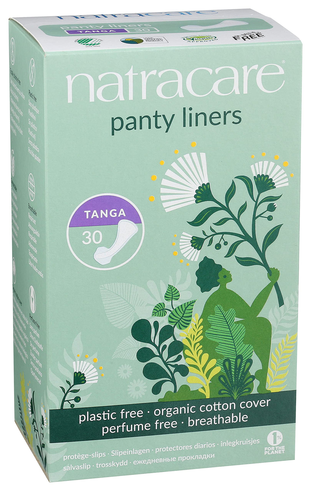 Natural Panty Liners Tanga 30 Count Boxes
