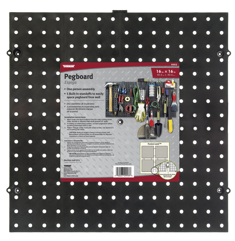 29993 16 in x 16 in Fusion Lock Pegboard Universal Fit