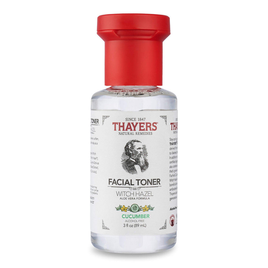 Cucumber: Thayers Trial Size Alcohol-Free Cucumber Witch Hazel Toner With Aloe Vera, 3 Ounce Bottle