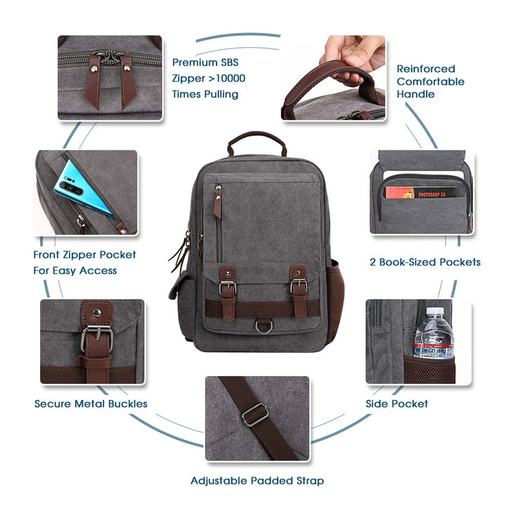 Sling Bag for Men Sling Backpack Laptop Messenger Bag Fit 15.6